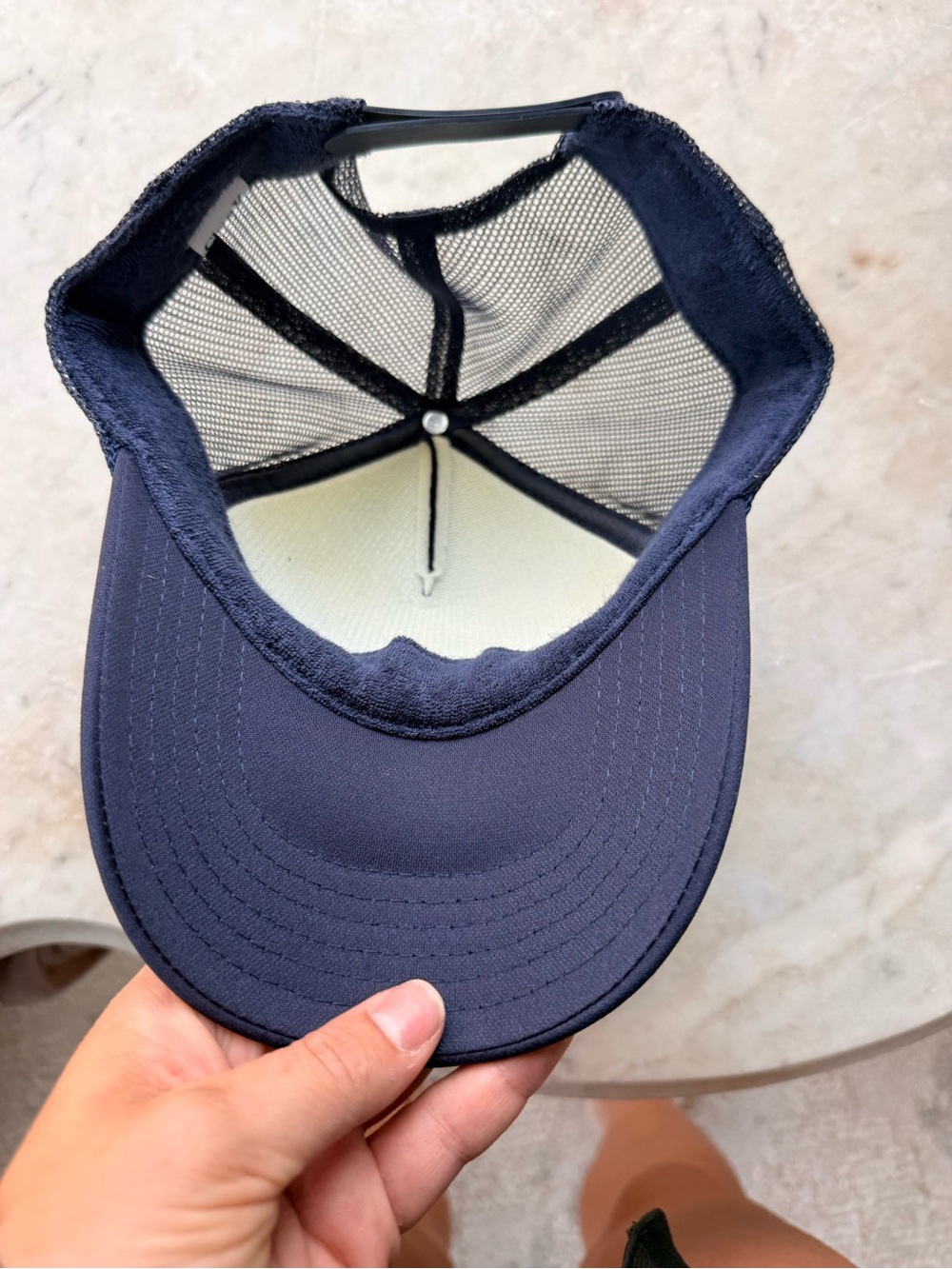 Navy CALIFORNIE Trucker Hat with Yellow Accent - Picture 2 of 3